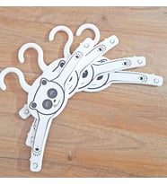 GONDOL ÇOCUK ELBİSE ASKISI PANDA DESEN 4 LÜ G-228-P