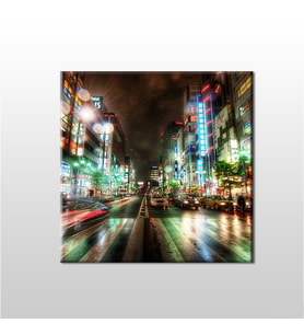 Işık Hızı Metropol Kanvas Tablo 170x170cm
