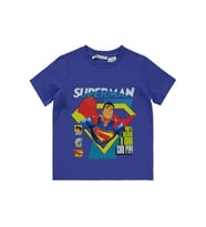Süperman Erkek Çocuk Tişört 2-5 Yaş Saks Mavisi (SAKS MAVI)