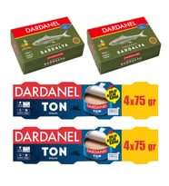 Dardanel Çanakkale Sardalya 125 gr 2 Adet ve Ton 4x75 gr 2 Adet 4 lü Karma Paket