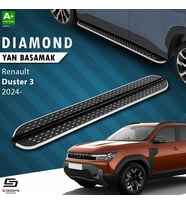 S-Dizayn Renault Duster 3 Diamond Krom Yan Basamak 183 Cm 2024 Üzeri A+ Kalite