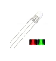 3 Bacak Kırmızı Yeşil 5mm Katot Diyot Çift Renk Led - 5 Adet