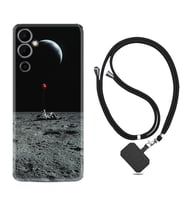 Tecno Pova 4 Kılıf Silikon Boyun Askılı İpli Desenli Silikon Astronoot Red Baloon 1608