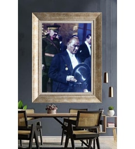 Gümüş Çerçeveli Atatürk Tablo za240