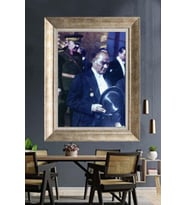 Gümüş Çerçeveli Atatürk Tablo za240