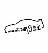 Paul Walker İmza Araba Sticker siyah 20x8 CM (Siyah)