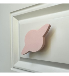 Pomerol Pembe Gezegen Dolap Kulpu - Çocuk Odası, Mutfak ve Banyo İçin Sevimli ve Dayanıklı Mobilya Kulp