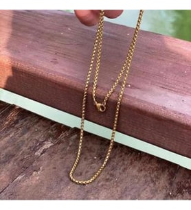 İNCE SARMAL ZİNCİR GOLD ÇELİK ÜZERİ ALTIN KAPLAMA KOLYE GARANTİ BELGELİ