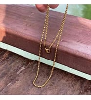 İNCE SARMAL ZİNCİR GOLD ÇELİK ÜZERİ ALTIN KAPLAMA KOLYE GARANTİ BELGELİ
