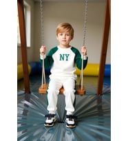 Erkek Çocuk Pamuklu Spor Takım Oversize Sweatshirt ve Eşofman Altı Kaliteli Şık Rahat