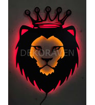 Aslan Led Işıklı Tablo