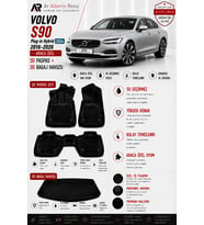 VOLVO S90 Plug-ın2024 2016-2026 Araca Özel 3D Paspas + 3D Bagaj Havuzu