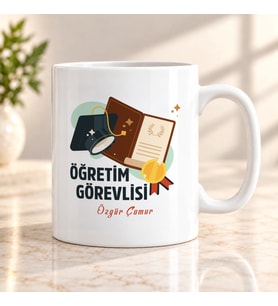 Öğretim Görevlisine İsme Özel Kupa Bardak