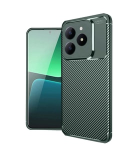 Realme C61 Kılıf Auto Focus Karbon Kapak - Koyu Yeşil