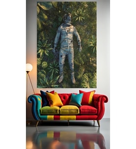 YORGUN ASTRONOT V1 Ev Duvar Salon Güzellik Salonu Ofis Dükkan Dekarasyon Kanvas Tablo (Çok Renkli)