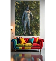 YORGUN ASTRONOT V1 Ev Duvar Salon Güzellik Salonu Ofis Dükkan Dekarasyon Kanvas Tablo (Çok Renkli)
