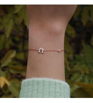 Şans Nalı Figürlü Zirkon Taşlı Mine İşli Rose Gold Kaplama Gümüş Bileklik
