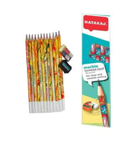 Kurşun Kalem HB 1 Düzine Kalemtraş Silgi Hediyeli Nataraj Kurşun Kalem Mermer Desen 1 Düzine (Siyah)