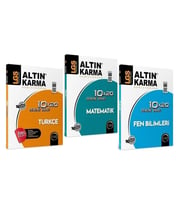 ALTIN KARMA YAYINLARI TÜRKÇE + MATEMATİK + FEN BİLİMLERİ 10*20 Deneme Sınavı (3 KİTAP)