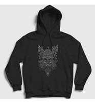 Presmono Unisex Siyah Odin V3 Vikings Kapüşonlu Sweatshirt 353357tt
