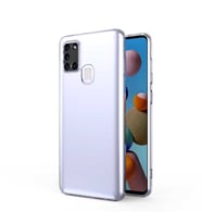 Galaxy A21S Kılıf İnce ve Esnek Şeffaf Süper Silikon (Renksiz)