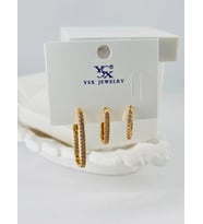 Zirkon Taşlı Üçlü Kombin Küpe - Kp00075