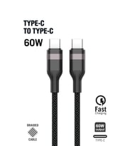 Intouch Type C Type C 60 W Örgü Data Ve Şarj Kablosu 1M Siyah