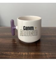 Canım Annem Baskılı Mor Kulplu T Kupa
