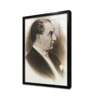 Atatürk Çerçeveli Cam Tablo