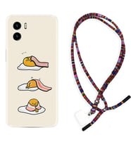 Vivo Y15S Y32 Y33S Y51 Y53S Kılıf Boyun Asklı Rasta Silikon Sweety Egg 1322
