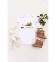 Unisex Bebek Baba Naber ? Baskılı Body Zıbın