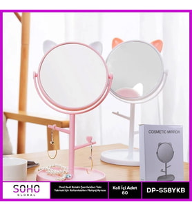 Oval Kulaklı Takı Organizer Ayna