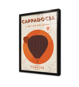 Kapodokya Çerçeveli Cam Tablo