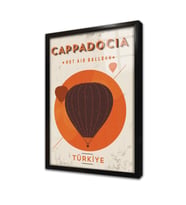 Kapodokya Çerçeveli Cam Tablo