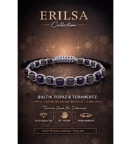 Sertifikalı Baltık Topaz Terahertz Bileklik 4 MM Doğal Taş Unisex Ayarlanabilir (Çok Renkli)