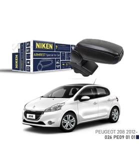 Niken Peugeot 208 Kol Dayama Kolçak Siyah 2012+ Sonrası Uyumlu