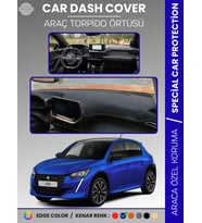 PEUGEOT 208 (2019-2025) Torpido Örtüsü Ön Göğüs Koruma Torpido Koruma Birebir Uyum Kaymaz Özel Kesim