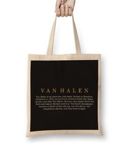 Van Halen Logo 01 Bez Çanta Uzun Saplı