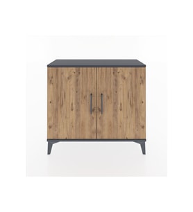 Arges Şifonyer Tek Raflı 2 Kapaklı 88x30x80 Antrasit-Çam