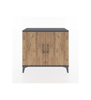 Arges Şifonyer Tek Raflı 2 Kapaklı 88x30x80 Antrasit-Çam