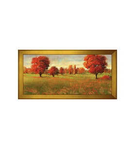 Soyut Şekiller Motifli Kanvas Tablo 80 x 110 cm Gold Çerçeve