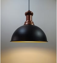 RİOLİGHT RETRO TEKLİ METAL SARKIT AVİZE ÇAP: 30CM (Siyah)