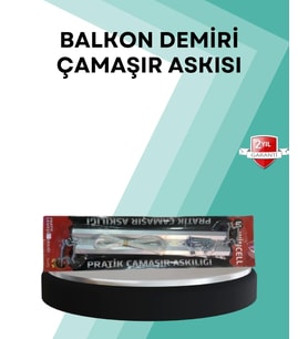 Kare Küpeşte Uyumlu Balkon Çamaşır Askısı 25x60 cm Beyaz Pratik