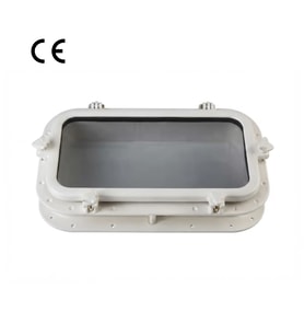 Sealux - Dikdörtgen Lumboz ABS Plastik Beyaz (50x30cm): Füme Temperlenli Cam Est