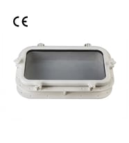 Sealux - Dikdörtgen Lumboz ABS Plastik Beyaz (50x30cm): Füme Temperlenli Cam Est
