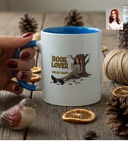 Kişiye Özel Karikatürlü Book Lover Kupa Bardak Doğum Günü Hediyesi