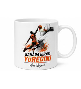 Basketbolcu Smaç Basan Üçlük Atış File Sesi Pota Altı Kupa Bardak Hediye