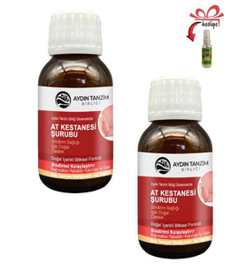 At Kestanesi Şurubu Rahat ve Hafif His İçin 50 ml x 2 ad.+Çörek Otu Yağı ile
