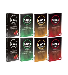 S-Box 8 Adet Karma Prezervatif Seti 12lı