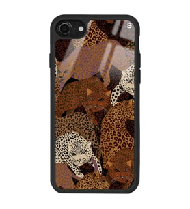 iPhone 7 Leoparlar Tasarımlı Glossy Telefon Kılıfı